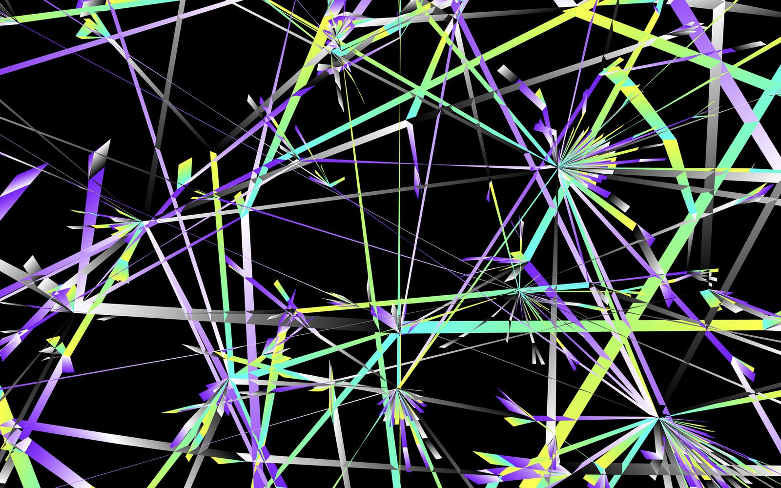 Post_Networks, coloured lines crossing a black field.